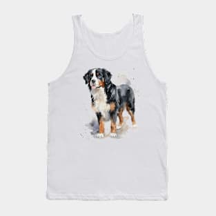 Bernese Mountain Dog Watercolor Style Tank Top